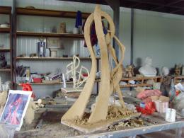 hj1713 不銹鋼雕塑—舞 小稿_青島國際服裝城不銹鋼雕塑、石雕、玻璃鋼雕塑_濱州宏景雕塑有限公司